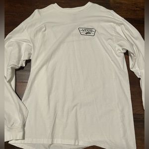 White Vans long sleeve shirt Size Large